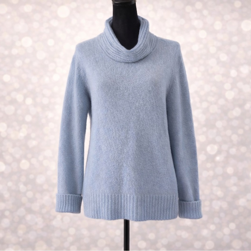 Liz Claiborne Light Blue Cowl Neck Sweater